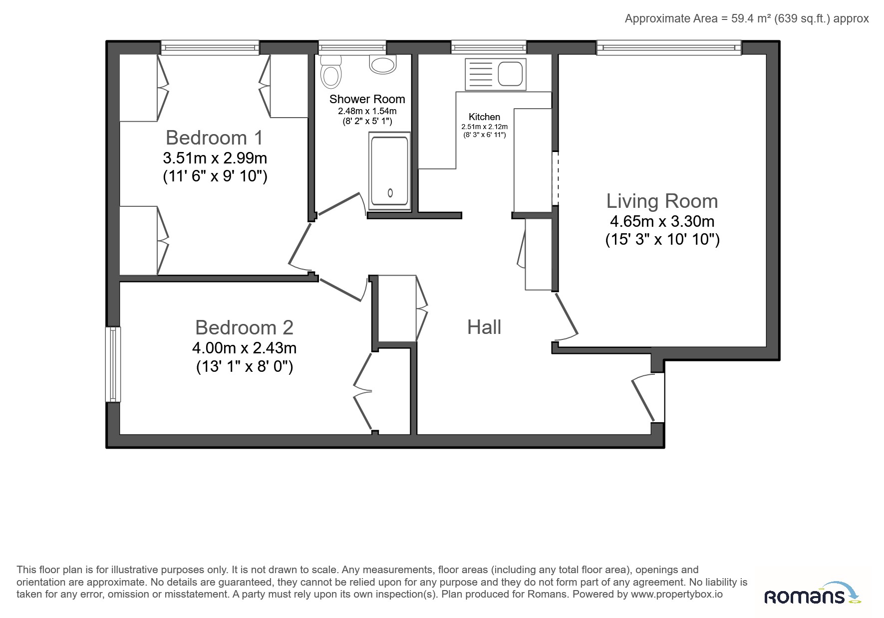 Flat 6, Morton Lodge,, East Yar Road, Isle of Wight floorplan