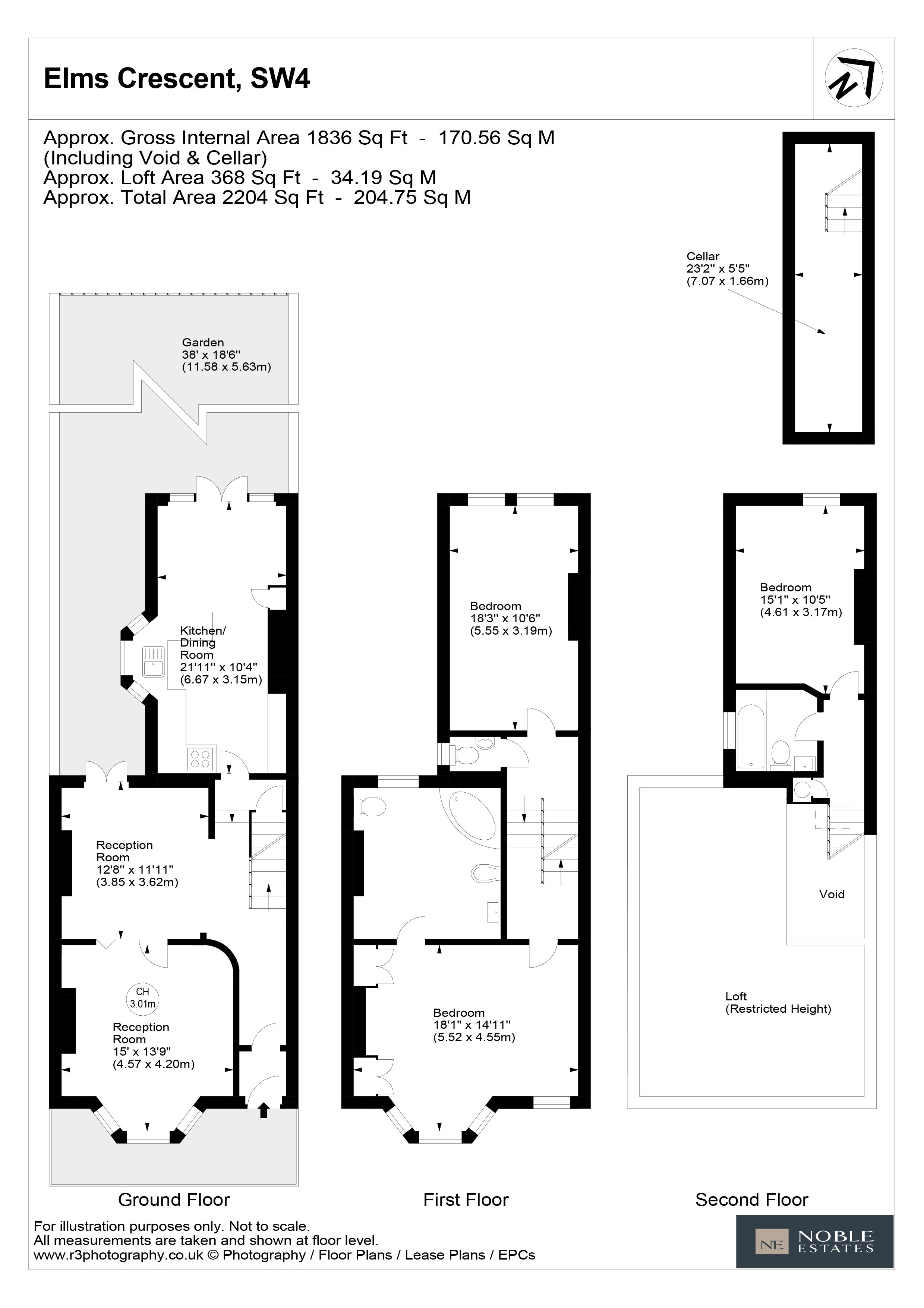 70, Elms Crescent, London floorplan
