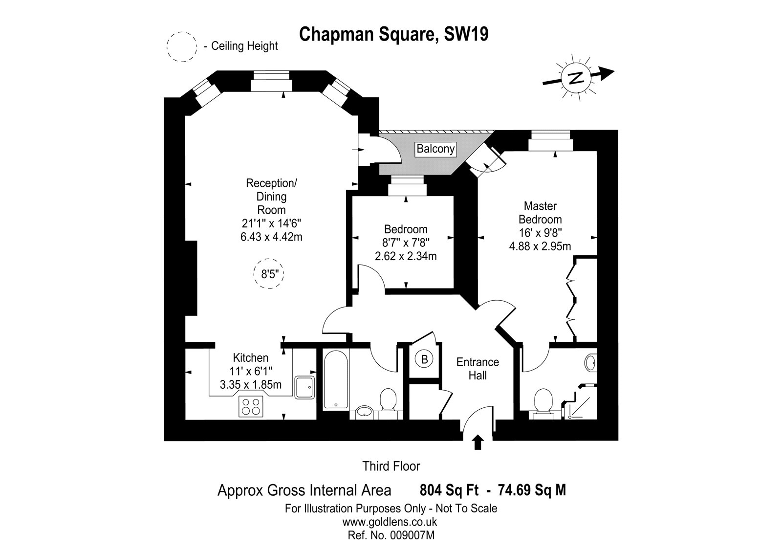 2 Bedrooms Flat to rent in Chapman Square, Inner Park Road, Wimbledon, London SW19