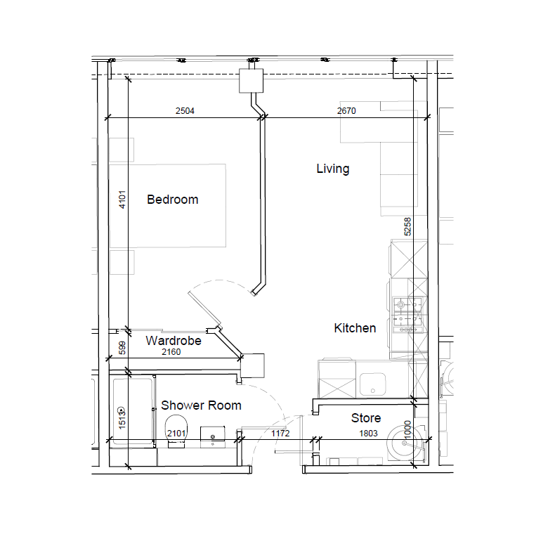Flat 809 Nexus Point, 10, Edwards Road, Birmingham floorplan