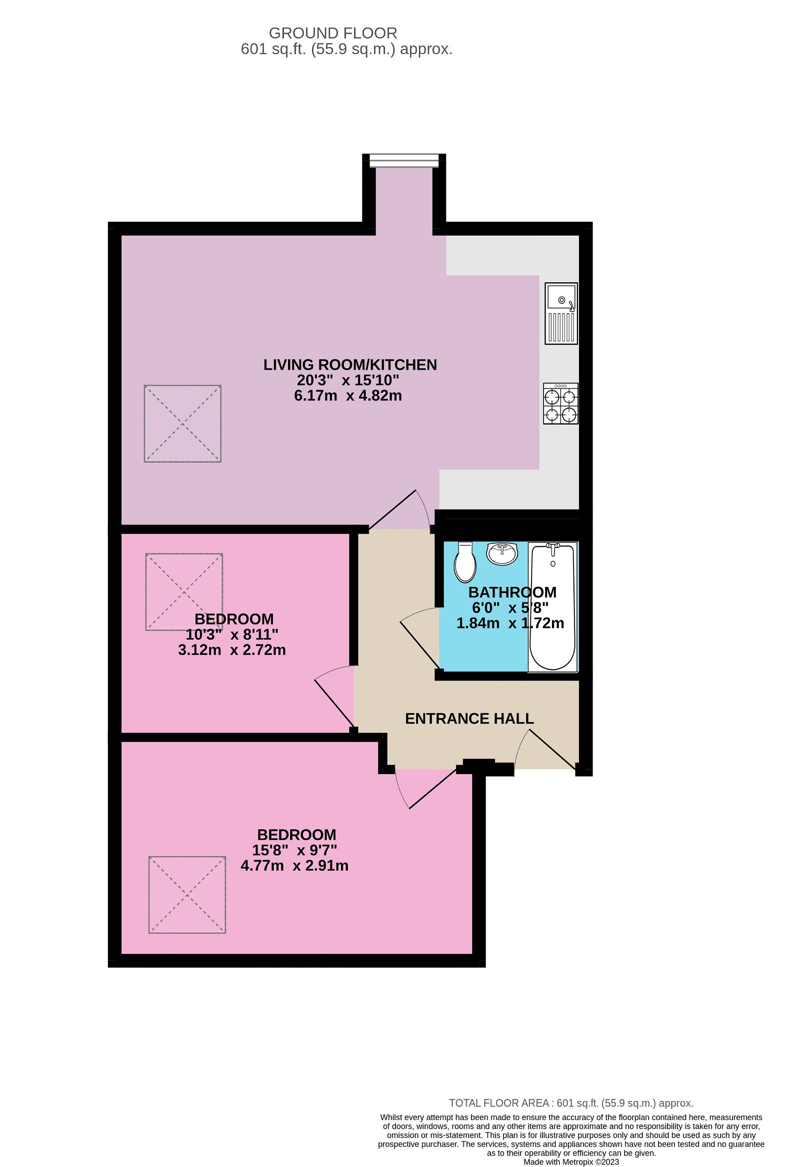 Fern Court, Woodlaithes, Rotherham S66, 2 bedroom flat for sale