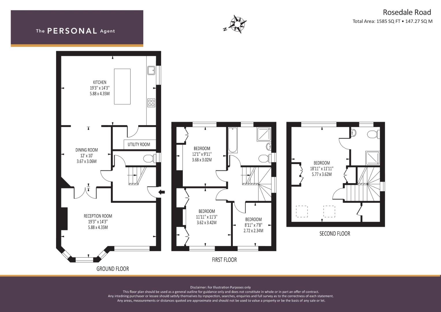 Rosedale Road, Stoneleigh, Epsom KT17, 4 bedroom semidetached house