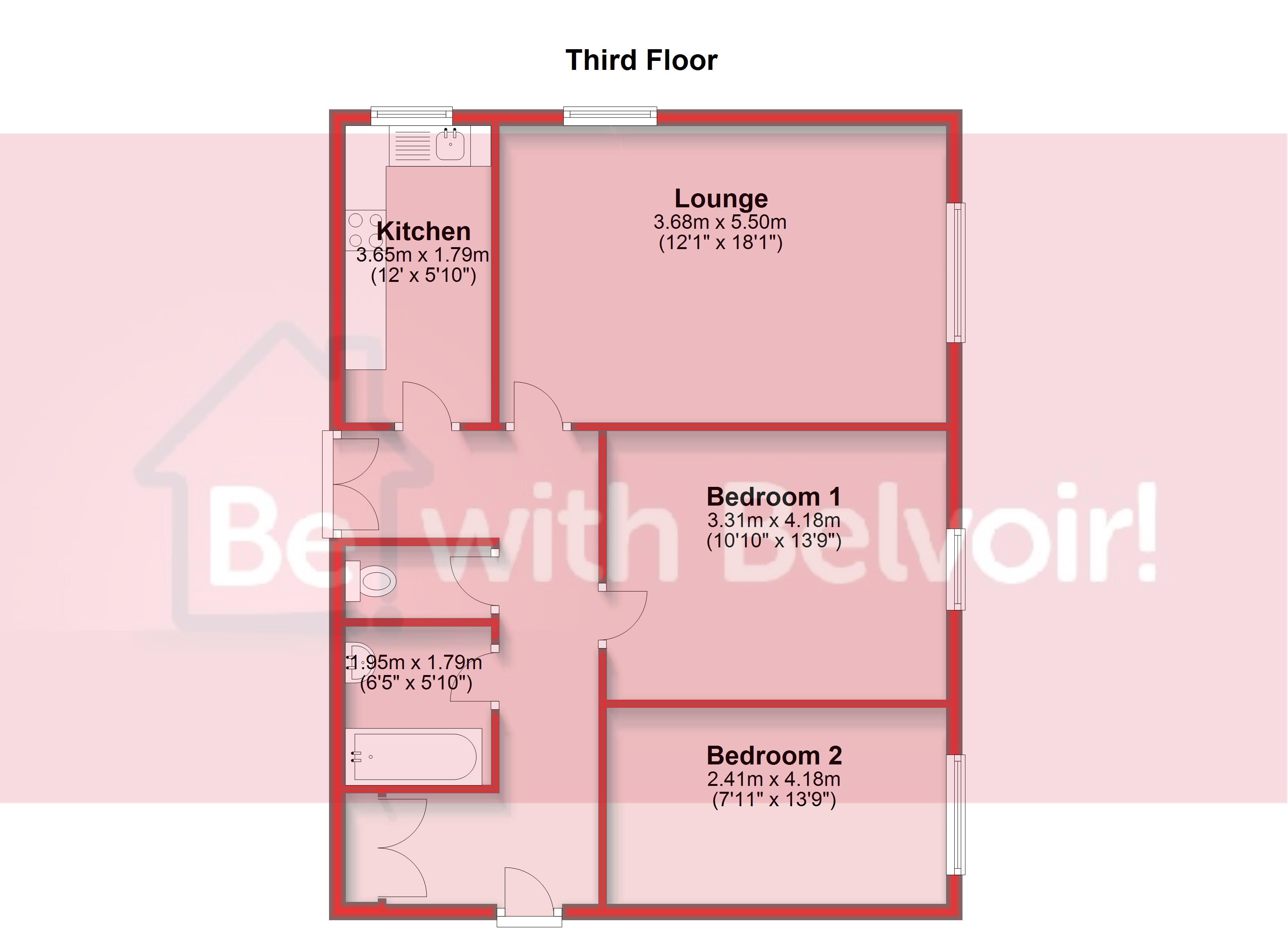 2 Bedrooms Flat to rent in Surrenden Road, Brighton BN1