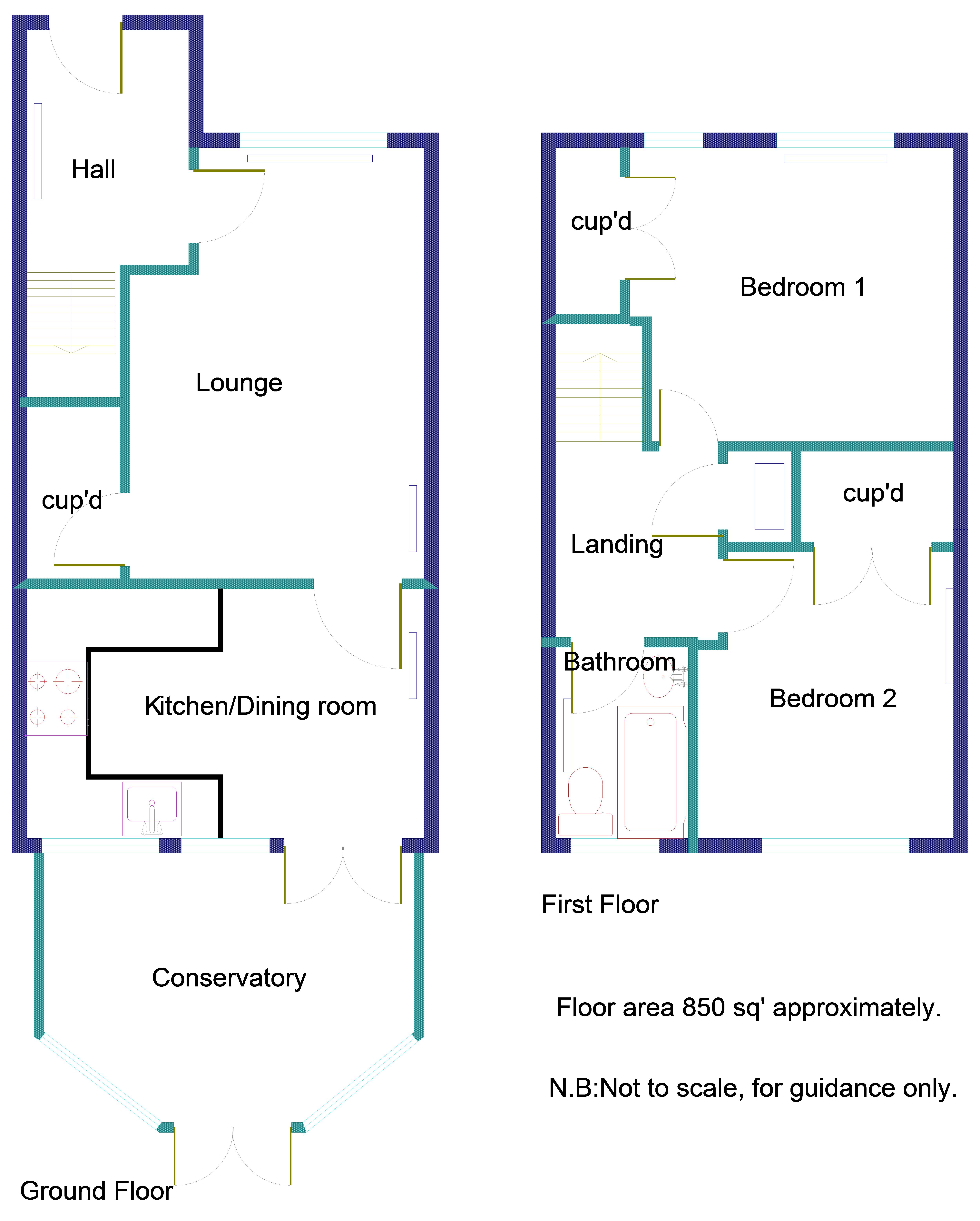 Farningham Close, Maidstone ME14, 2 bedroom terraced house to rent