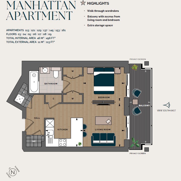 Plot 161 Wandsworth Mills, 54, Artisan Tower, London floorplan