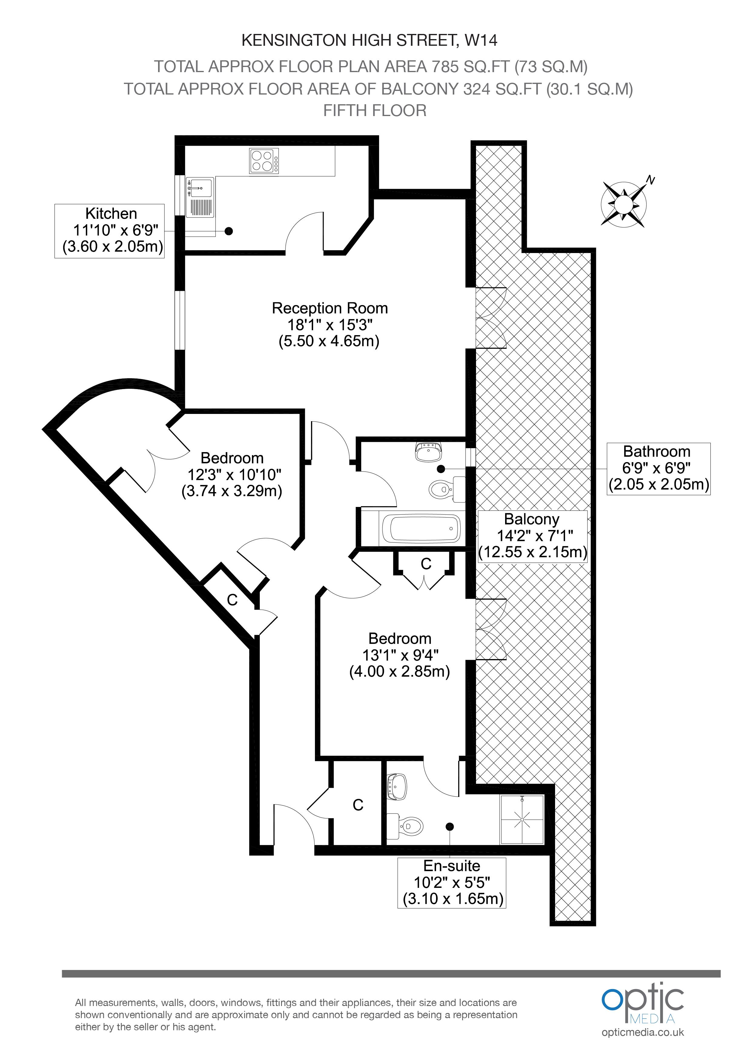 2 Bedrooms Flat to rent in Tollard House, Kensington W14