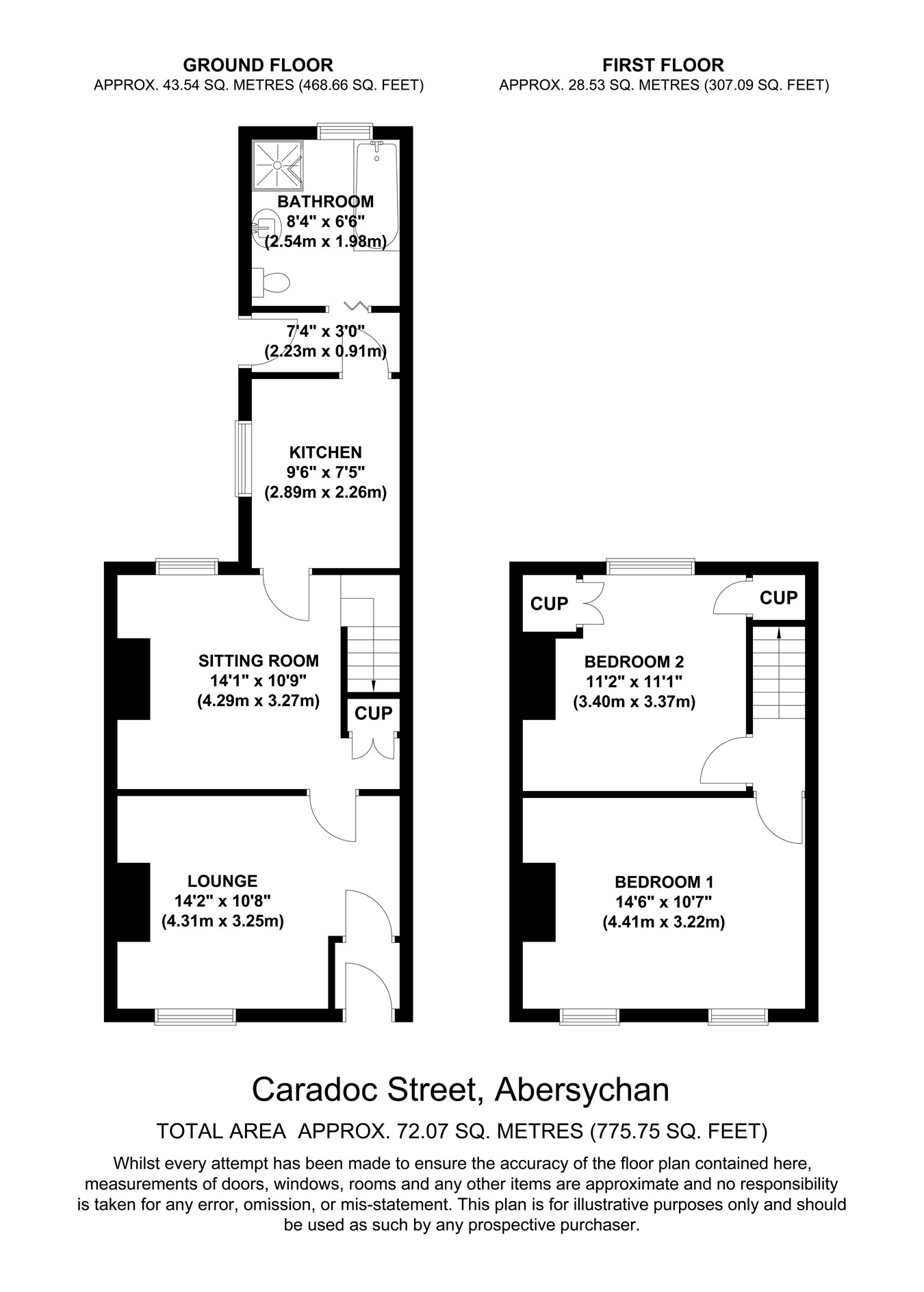 3 Bedrooms Terraced house for sale in Caradoc Street, Abersychan, Pontypool NP4