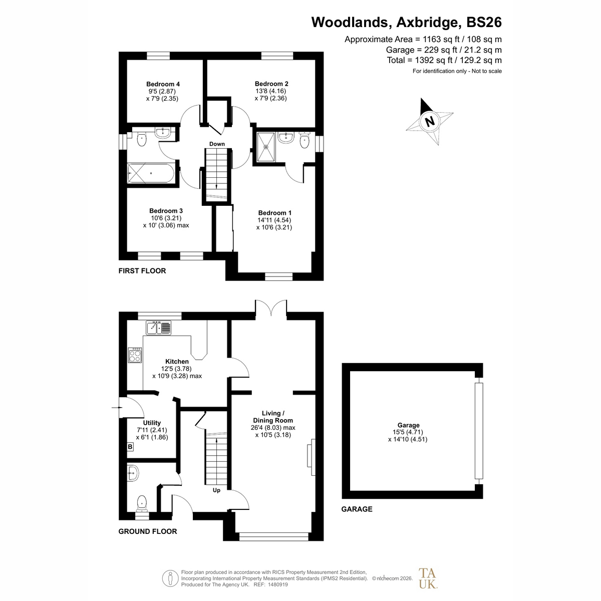 1, Woodlands, Axbridge floorplan