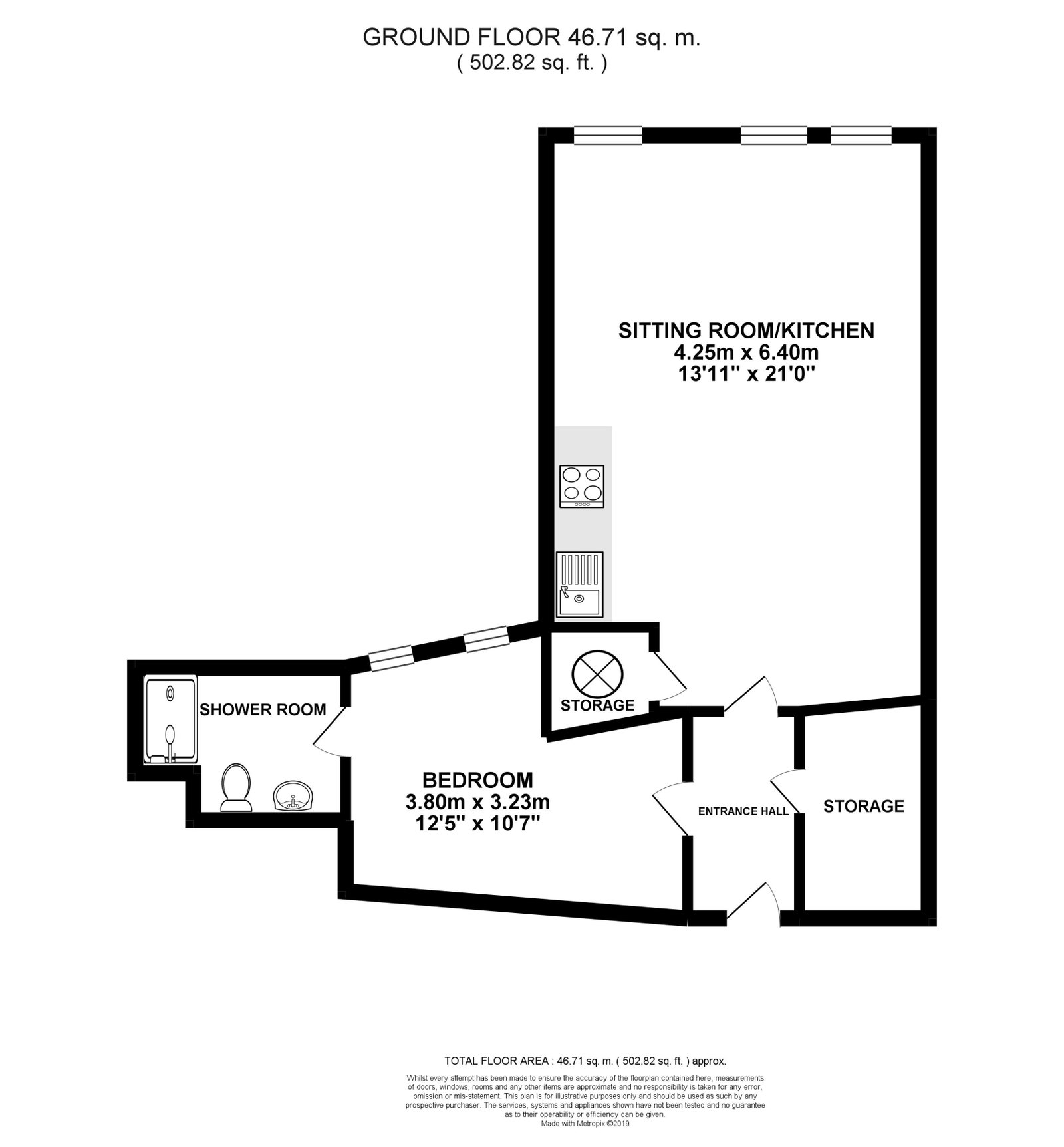 Flat 13, Whitby House, Commercial Street, Hereford floorplan