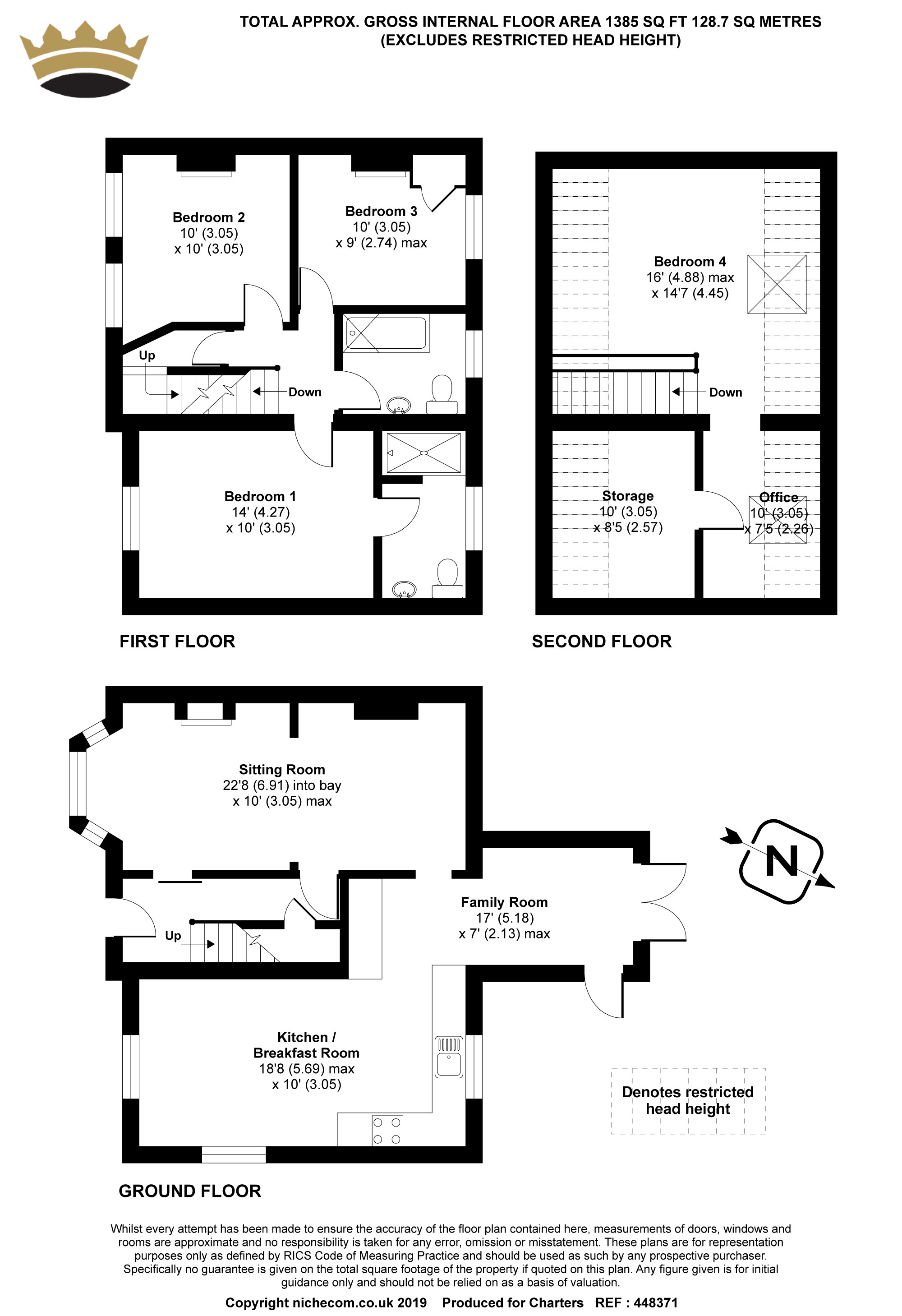 4 Bedrooms Semi-detached house for sale in Pine View Cottages, Seale Lane, Seale, Farnham GU10