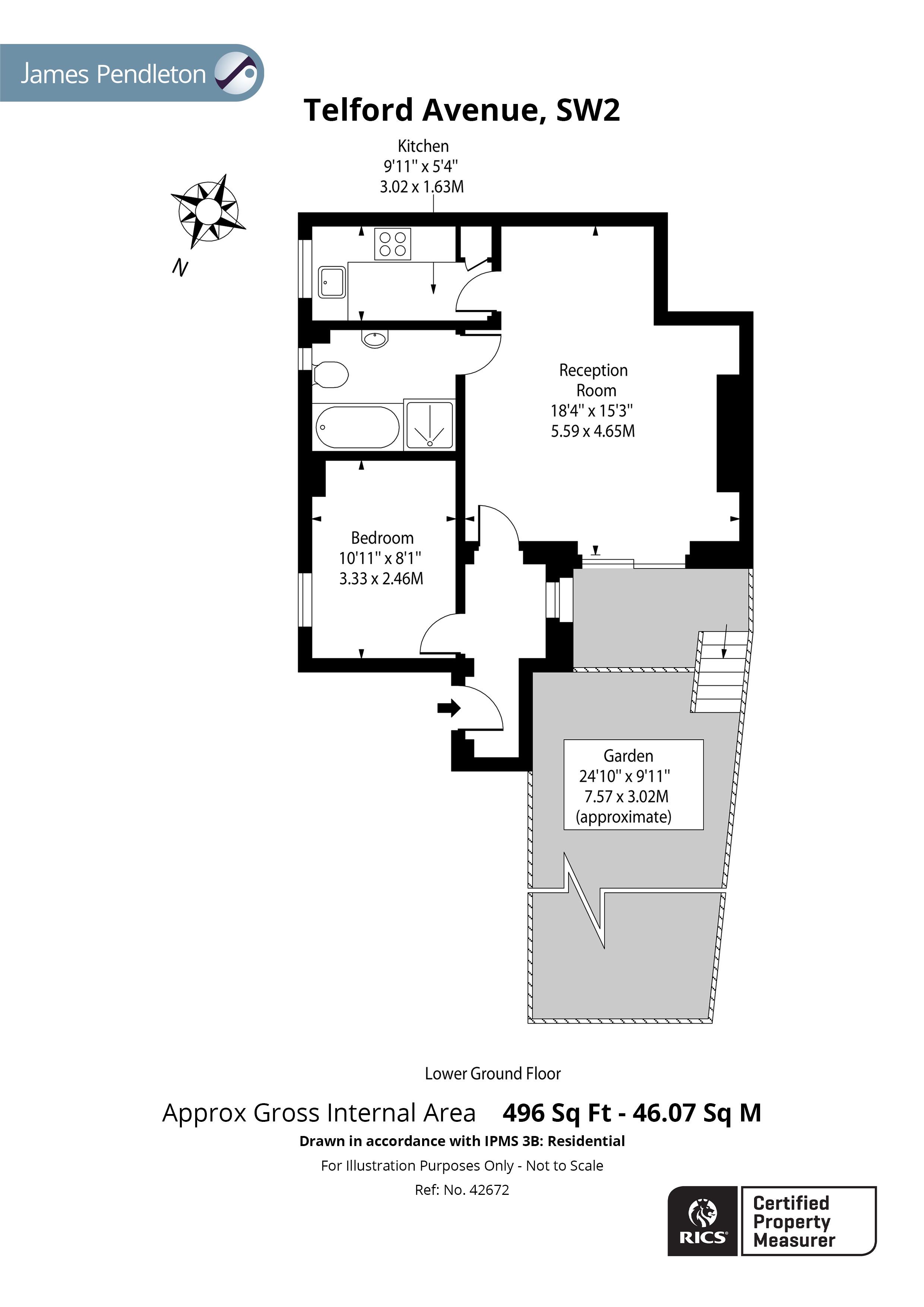 Telford Avenue, Telford Park, London SW2, 1 bedroom for sale