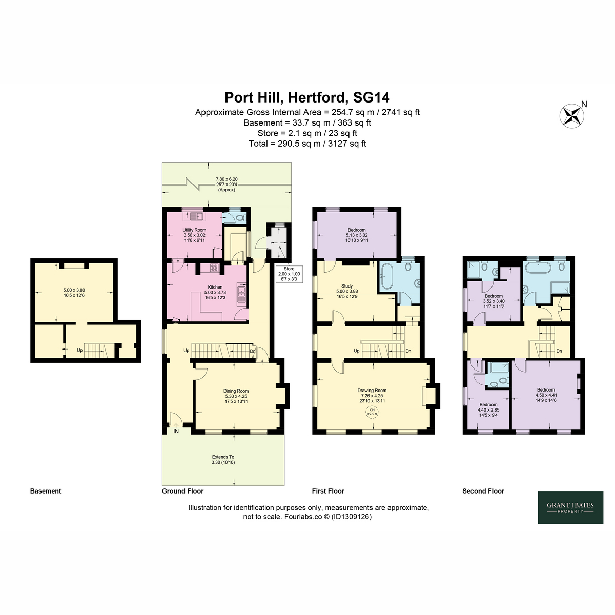 1, Port Hill, Hertford floorplan