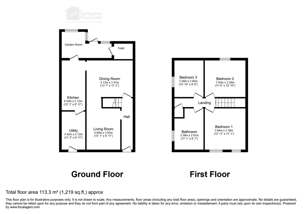 1, Wesley Terrace, Bideford floorplan