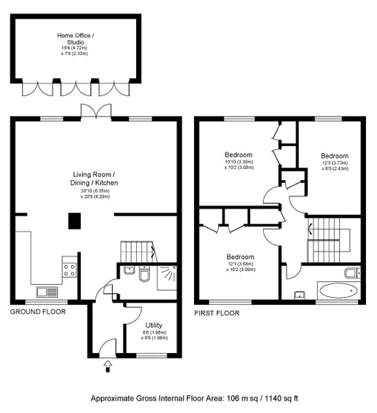 Mellor Close, Walton-on-Thames floorplan