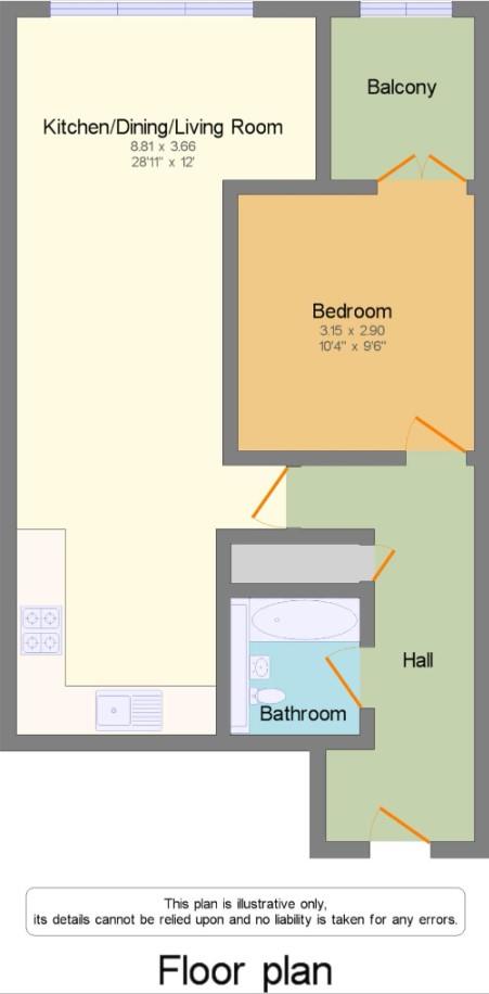 Flat 4.14 Millington House, Dale Street, Manchester floorplan