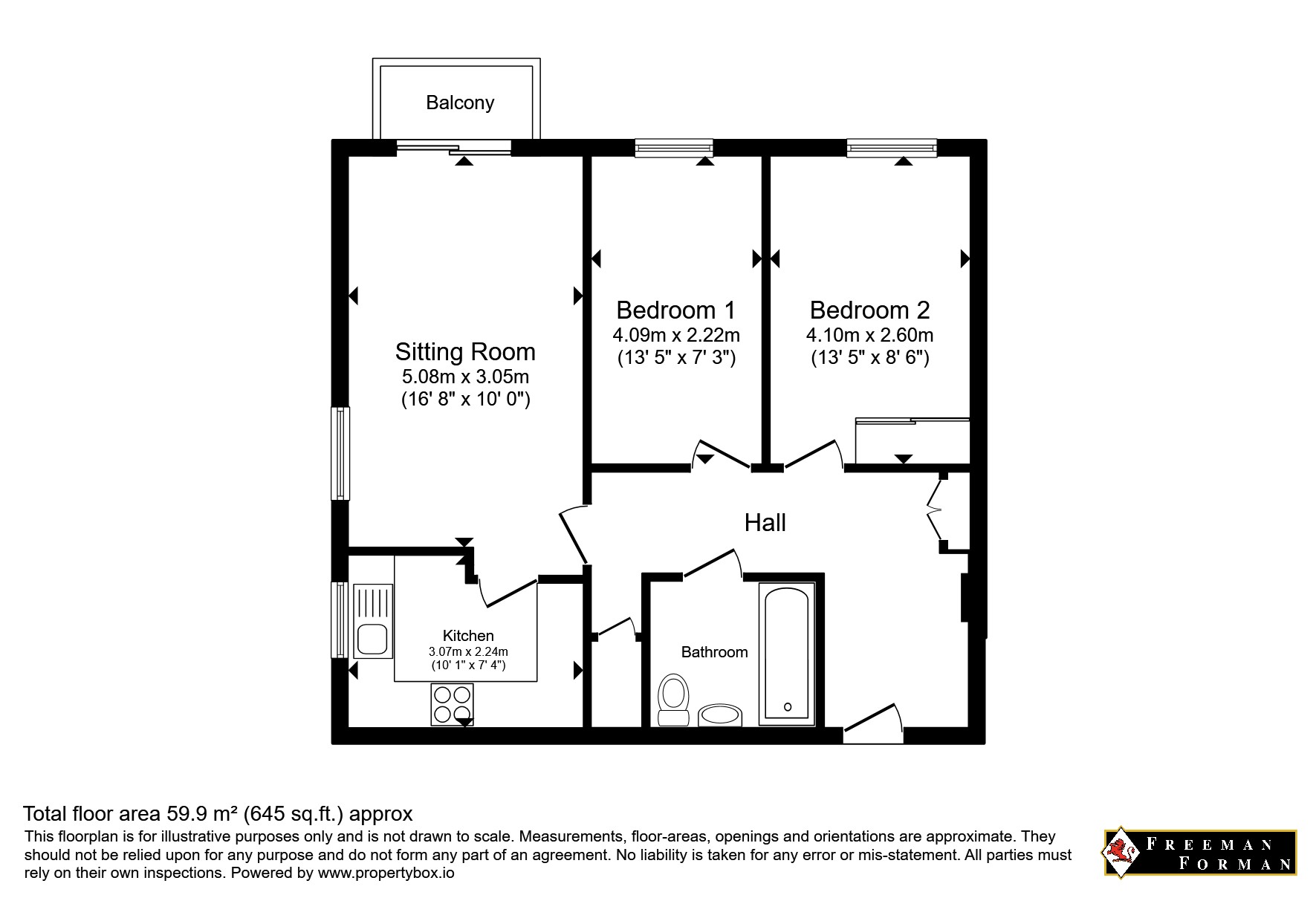 Flat 7, Holme Grange,, Rusthall Road, Kent floorplan