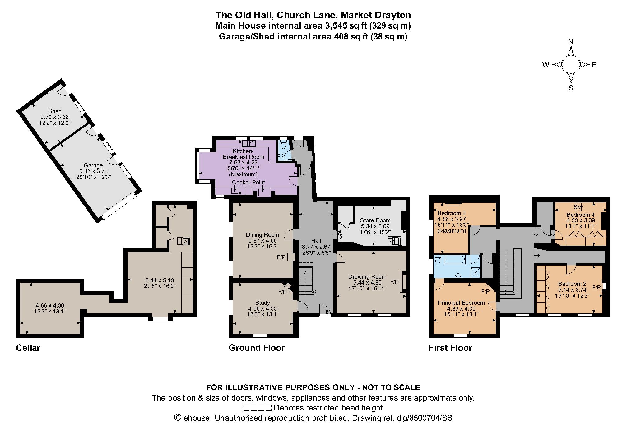 The Old Hall, Church Lane, Cheswardine, Market Drayton TF9, 4 bedroom