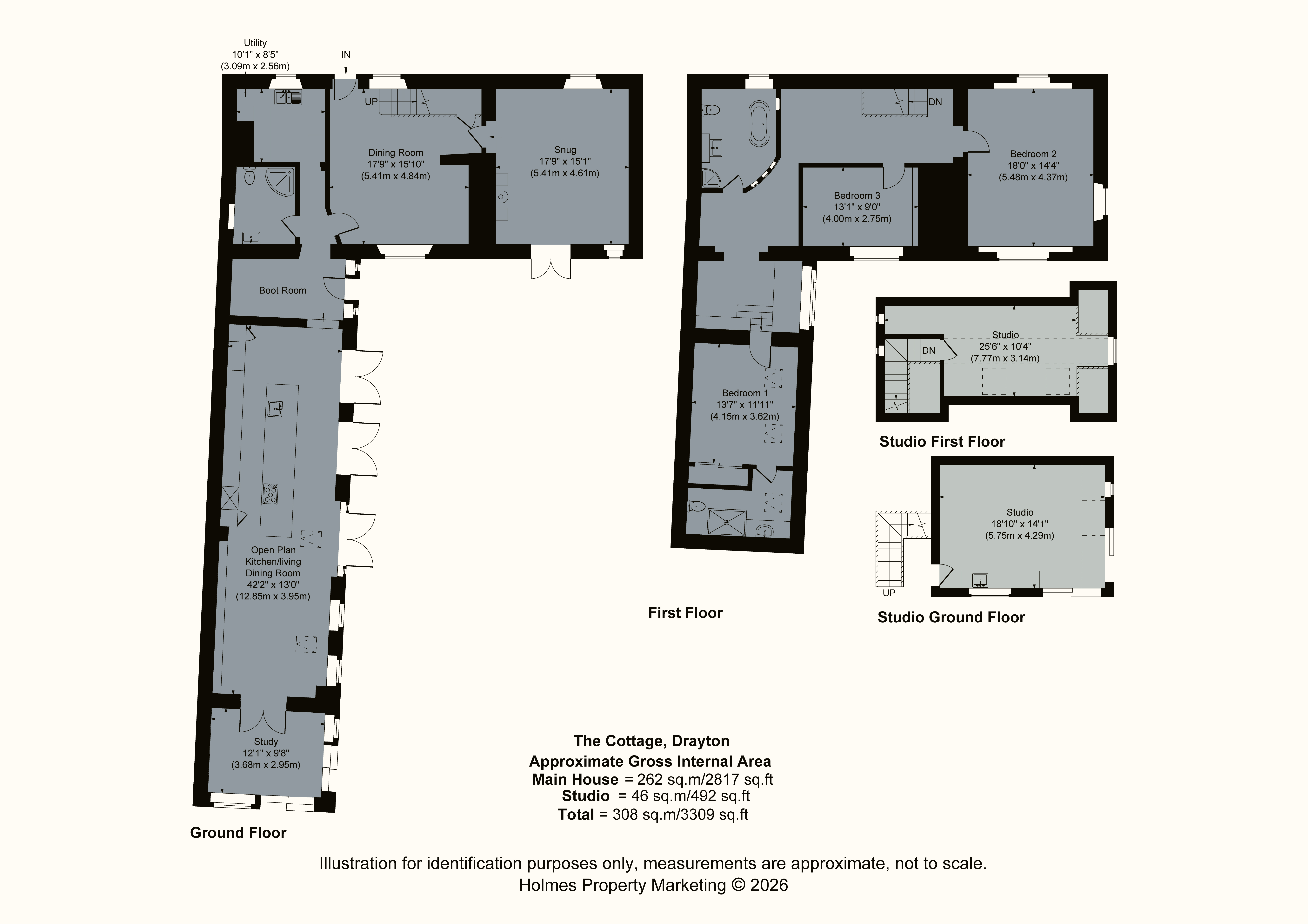 The Cottage,, Hall Lane, Drayton floorplan