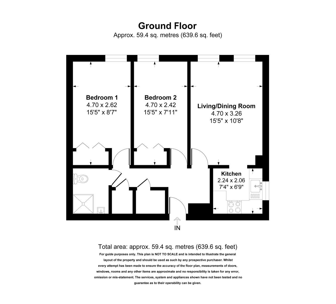 39, Elmwood Court, High Street, Baldock floorplan