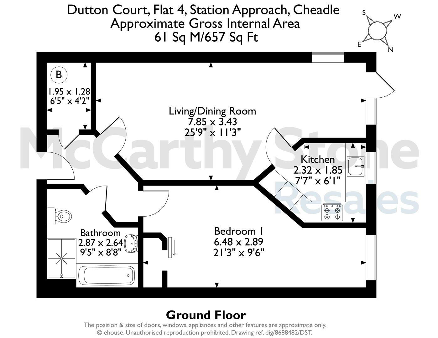 4 Dutton Court, Station Approach, Off Station Road, Cheadle floorplan