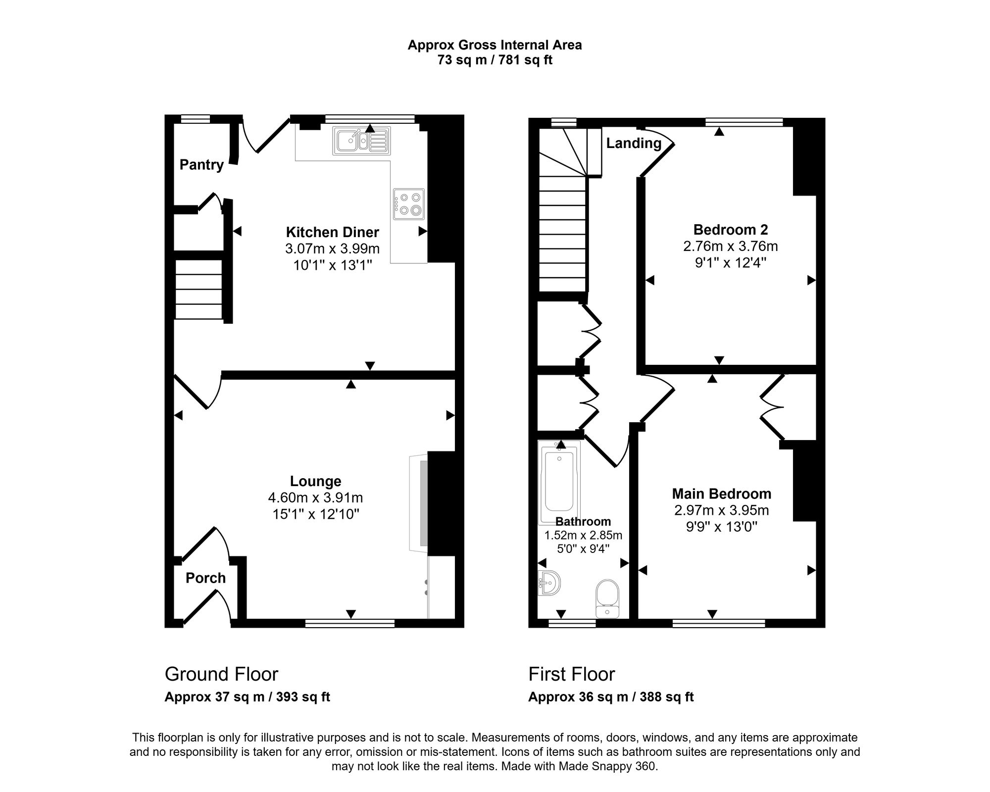 37 Hutton Street, Wigan floorplan
