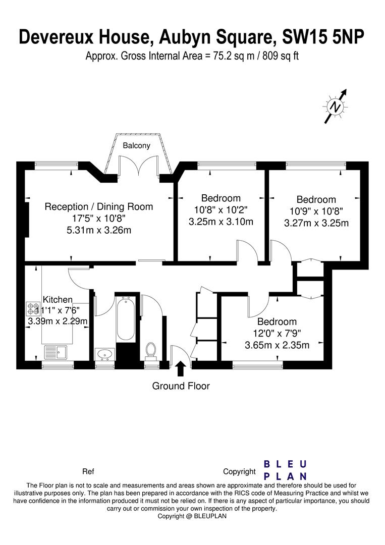 2, Devereux House, Roehampton floorplan
