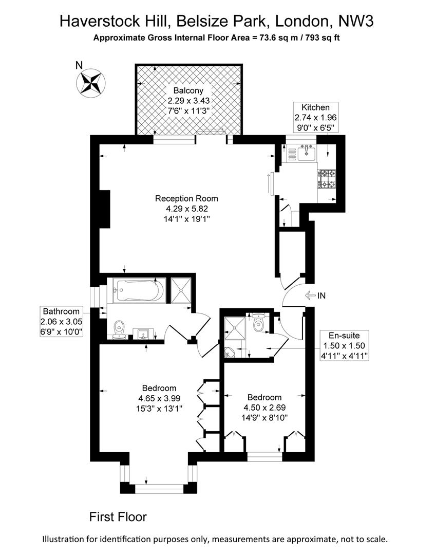 Flat 3, 142, Haverstock Hill, Belsize Park floorplan