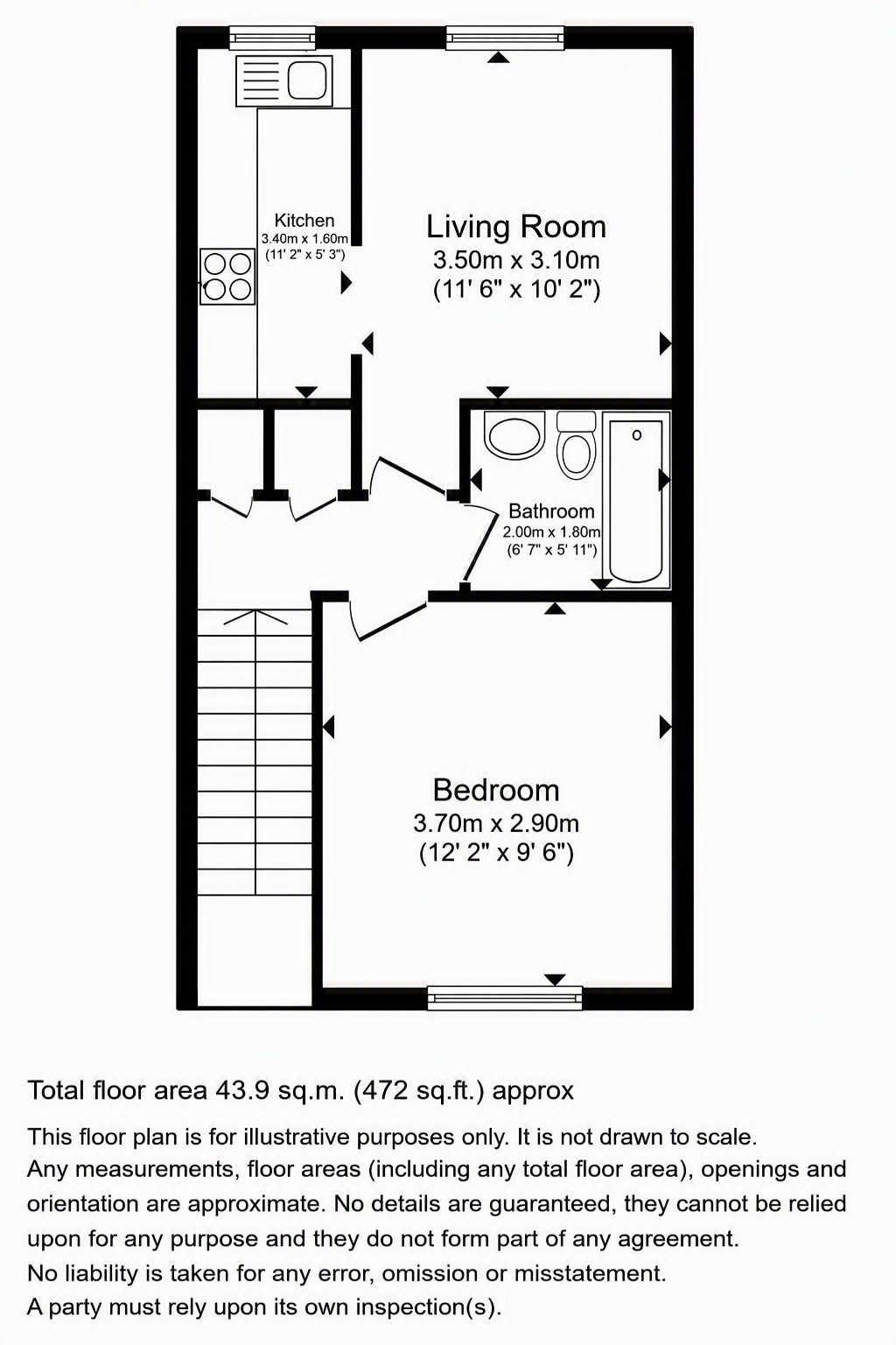 6, Bath Mews, Ashford floorplan