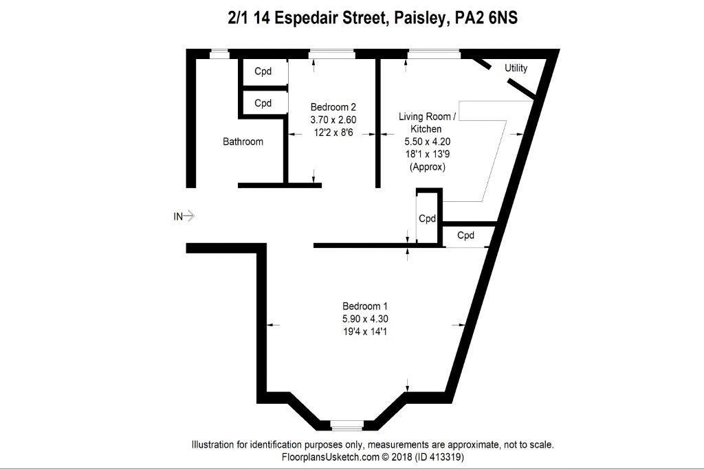 2 bed flat for sale in Espedair Street, Paisley PA2 46738310 Zoopla