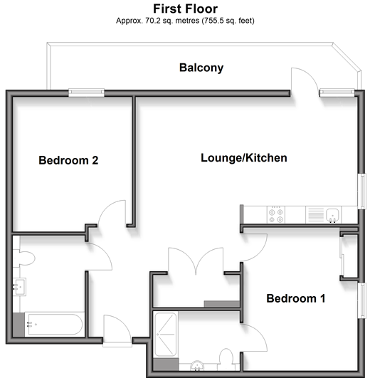 The Furlong, Brighton floorplan