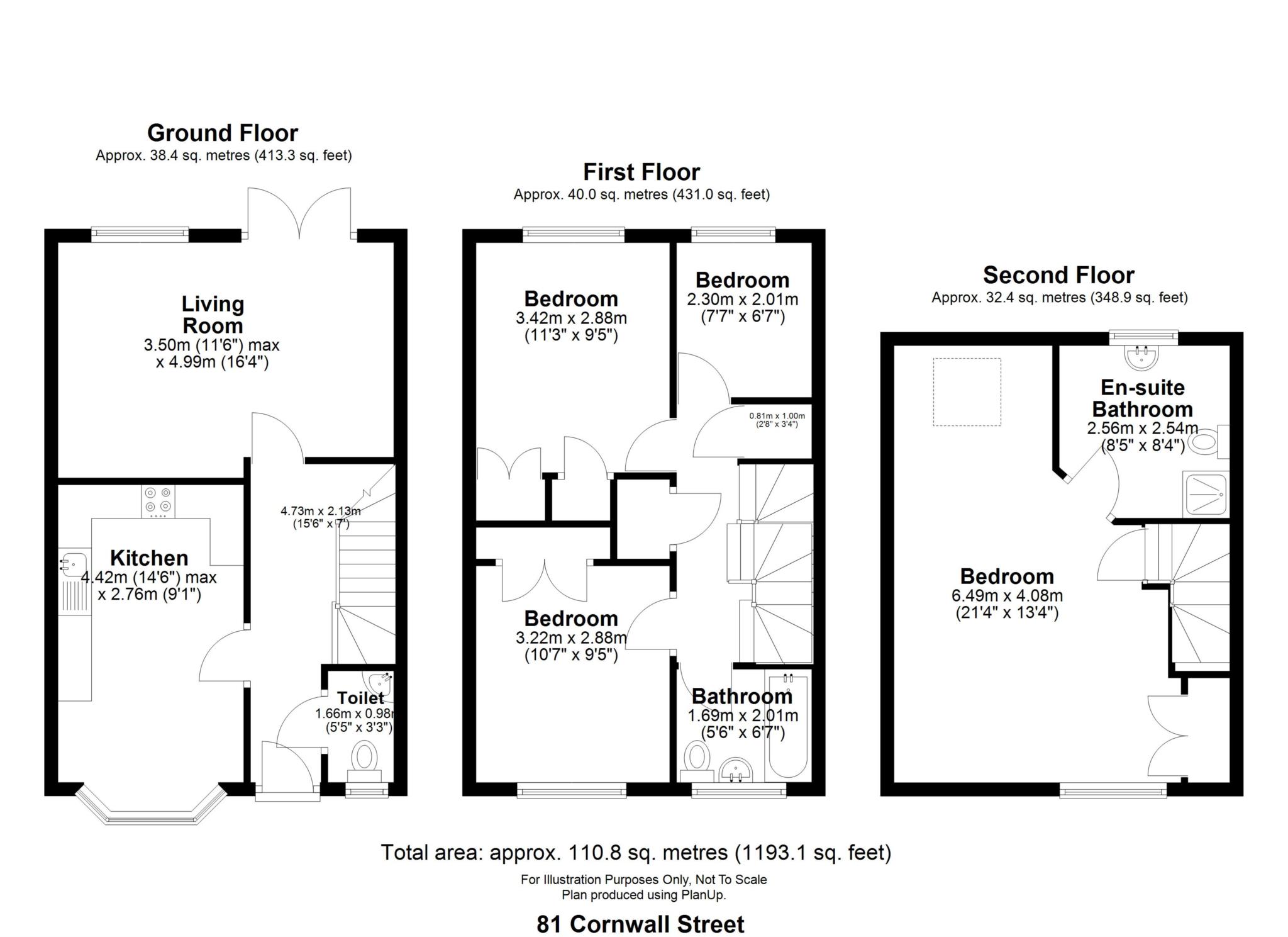 81, Cornwall Street, Manchester floorplan