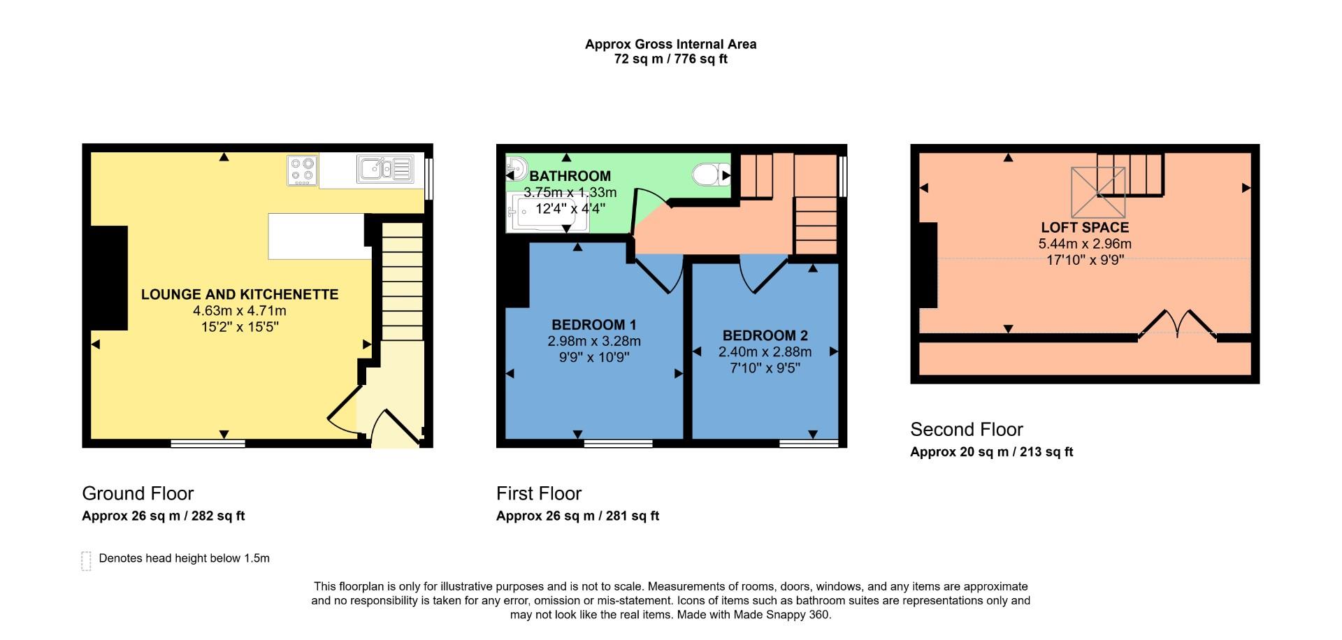 96, Grange Road, Batley floorplan