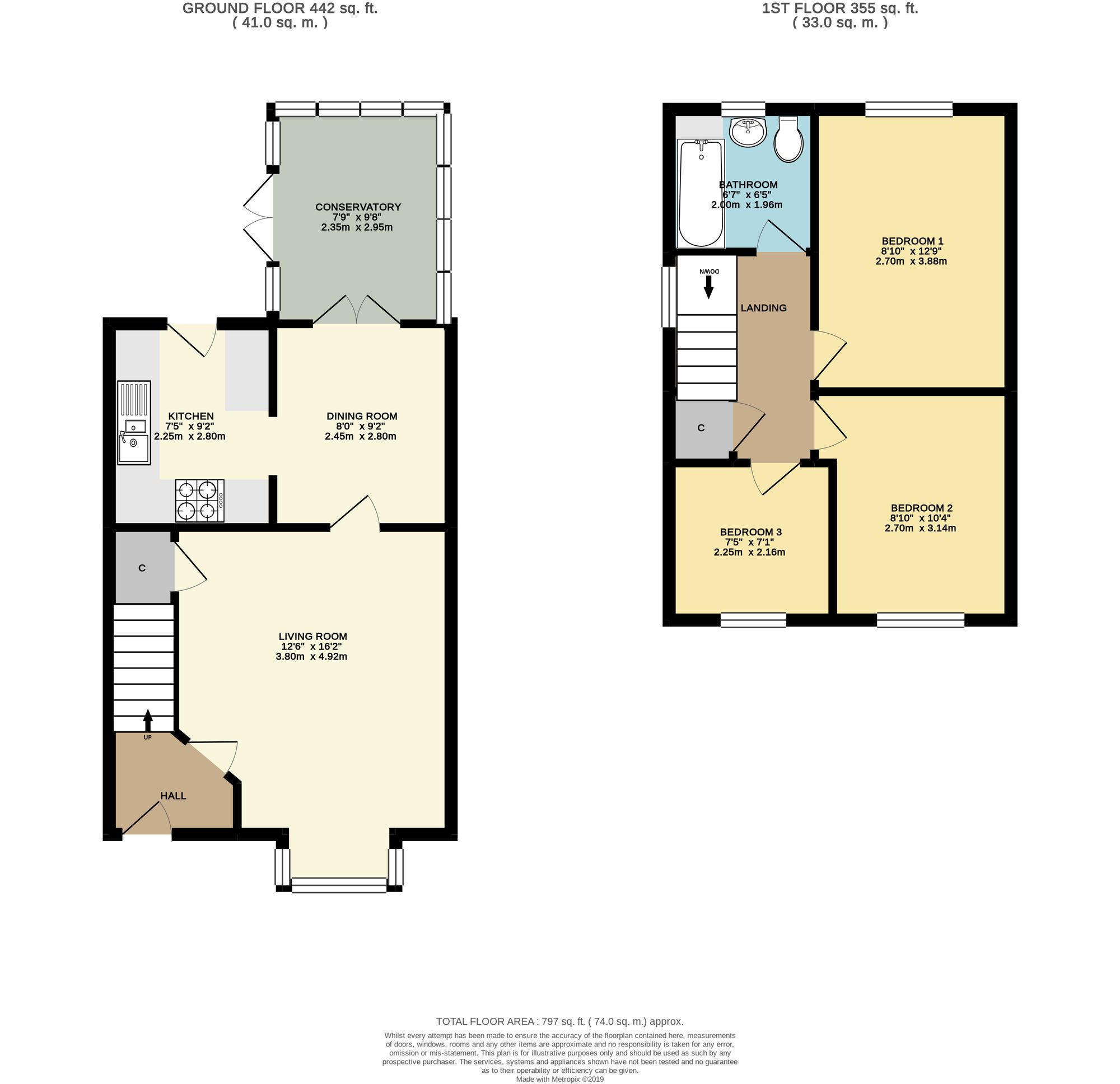 14 Derwent Grove, Taunton floorplan