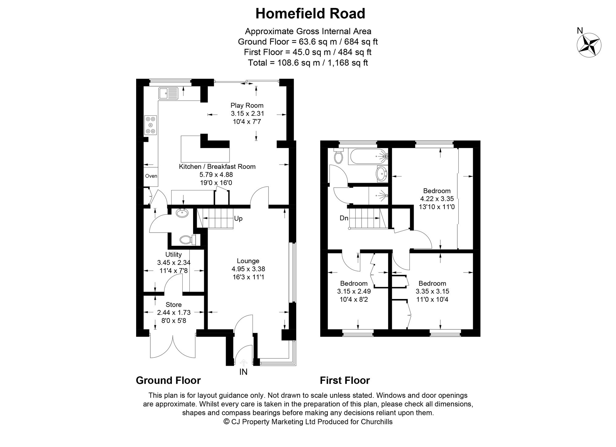46 Homefield Road, Bushey floorplan