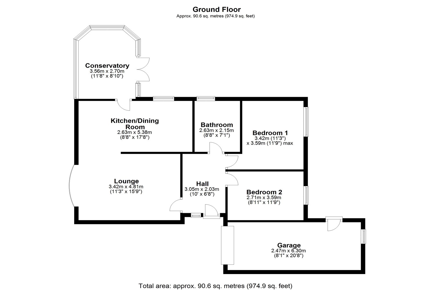 Latham Avenue, Helsby, Frodsham WA6, 2 bedroom bungalow for sale