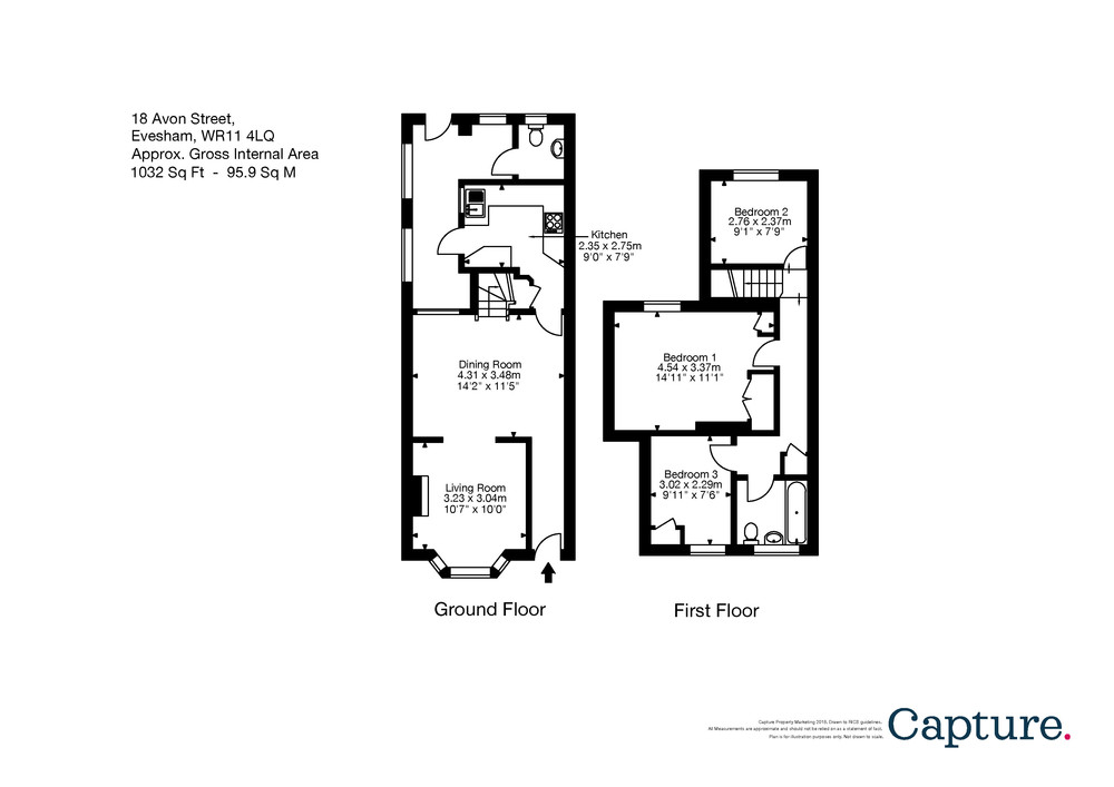 3 Bedrooms Terraced house for sale in Avon Street, Evesham WR11