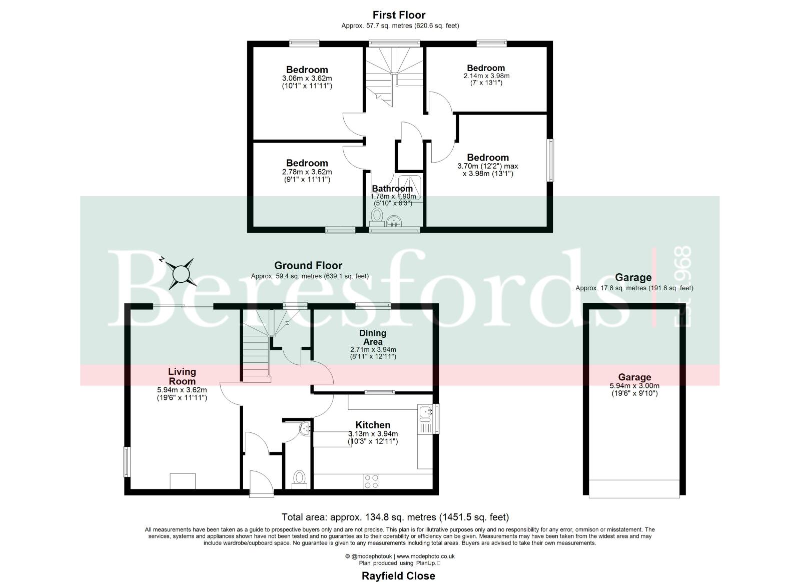 40, Rayfield Close, Dunmow floorplan