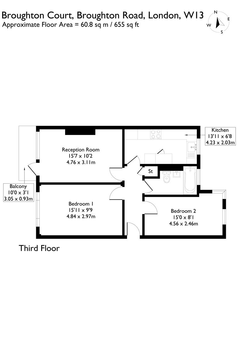 Broughton Road, Ealing floorplan