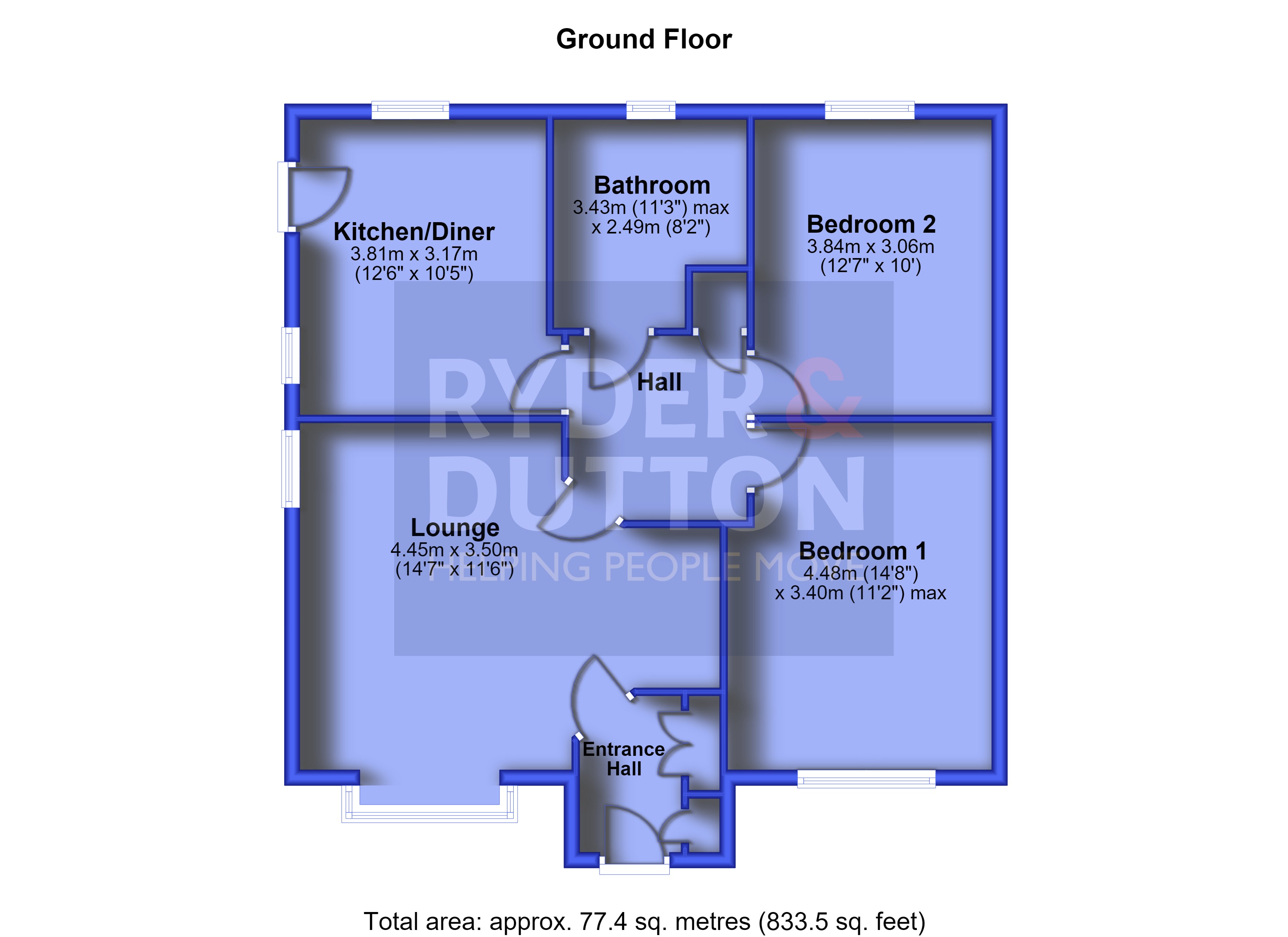 19, Chanters Close, Manchester floorplan