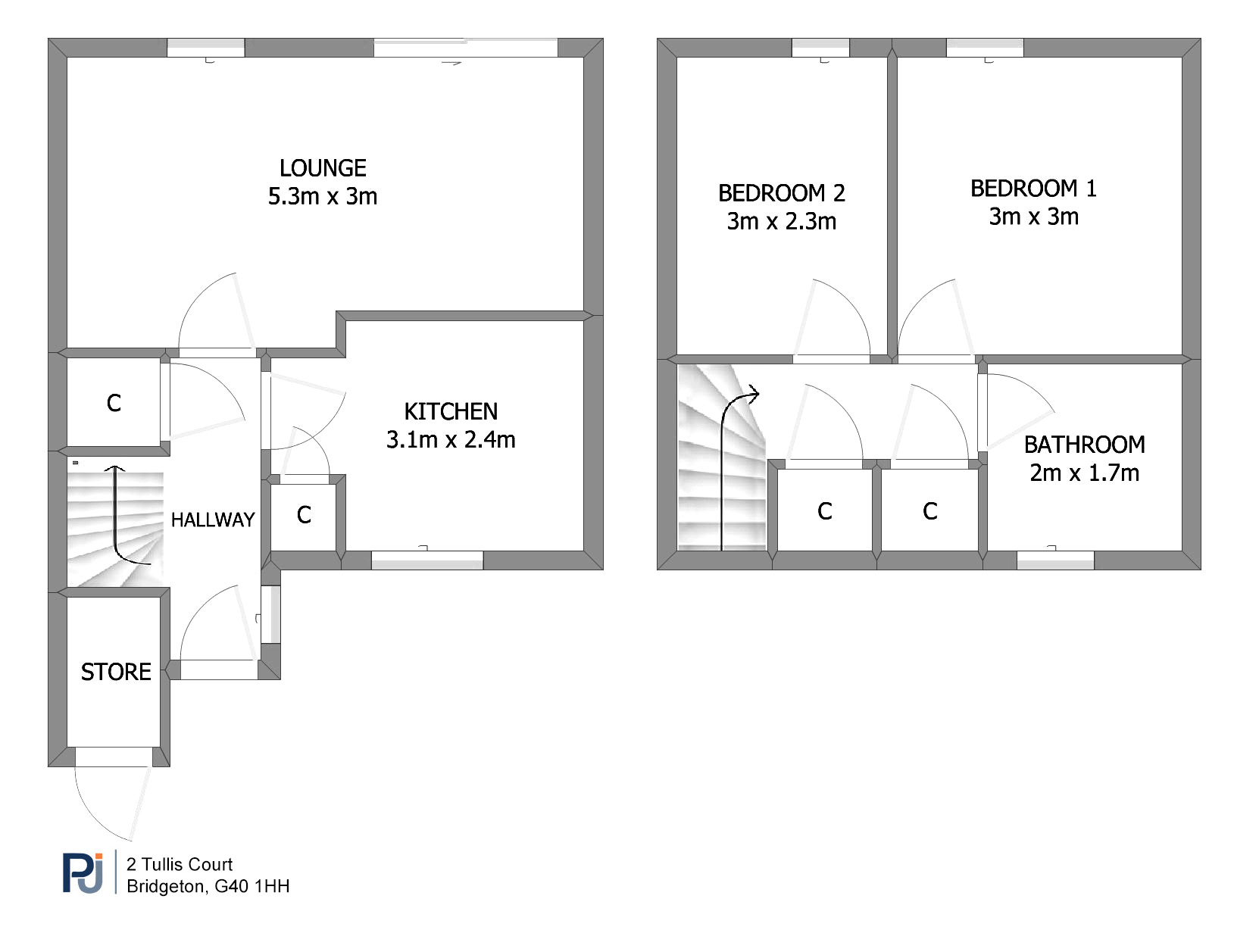 2 Tullis Court, Glasgow floorplan