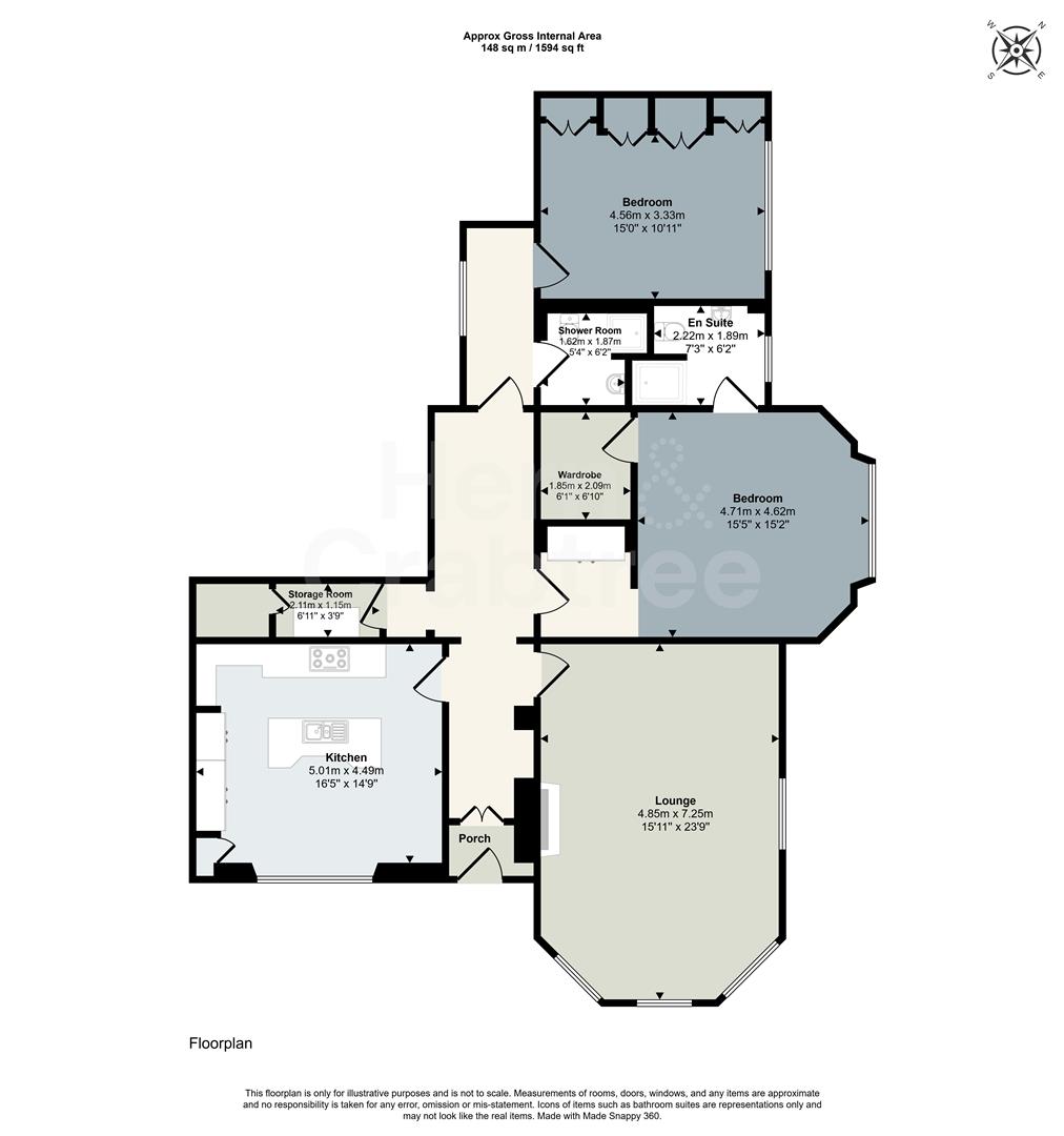 Flat 1 Cathedral Court, The Cathedral Green, Cardiff floorplan