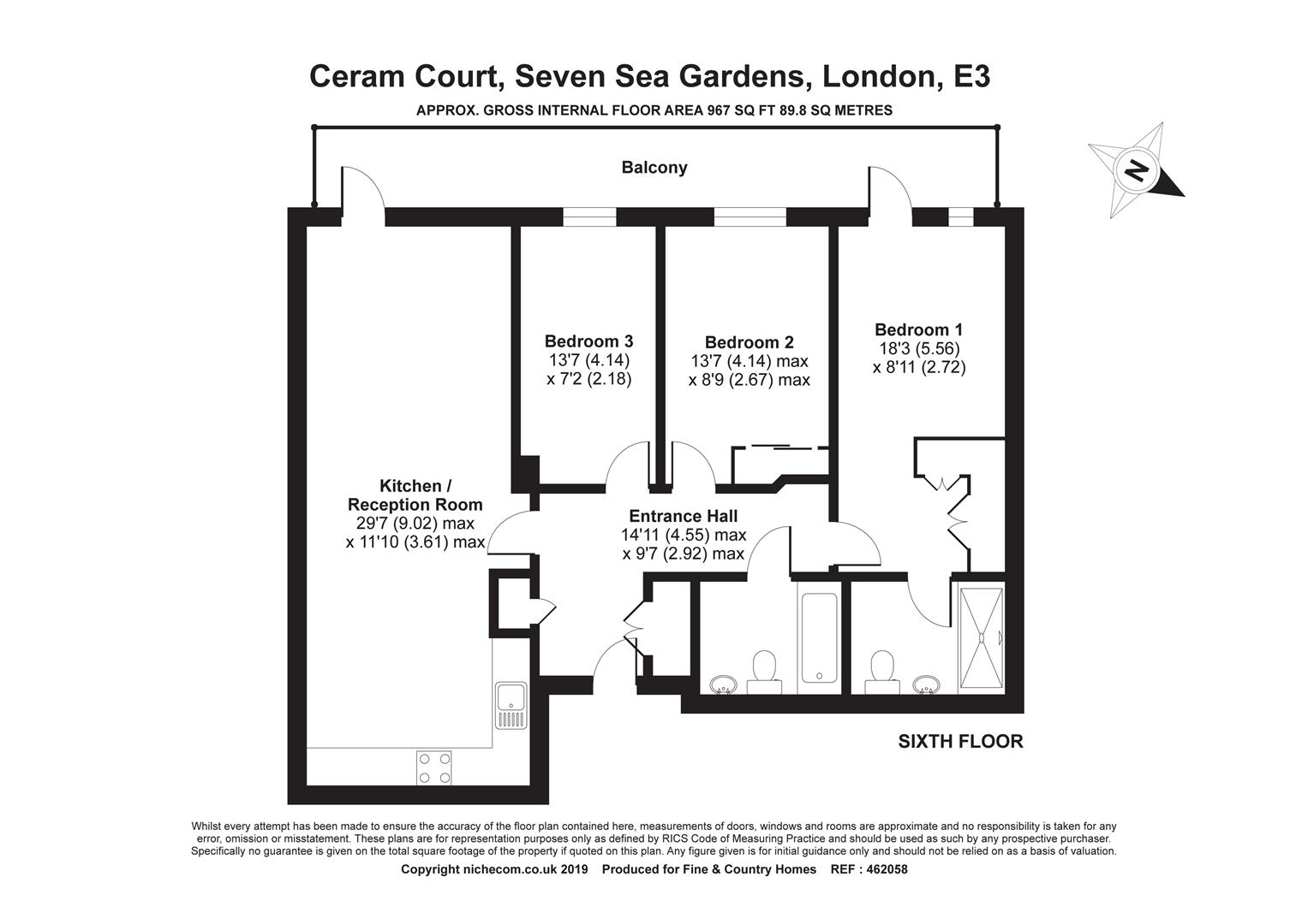 3 Bedrooms Flat for sale in Seven Sea Gardens, London E3