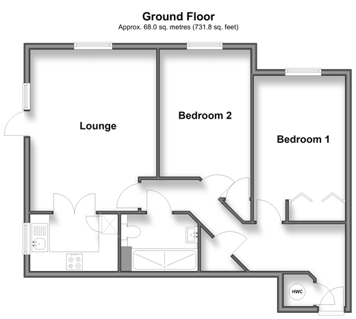 Cranley Gardens, Wallington floorplan