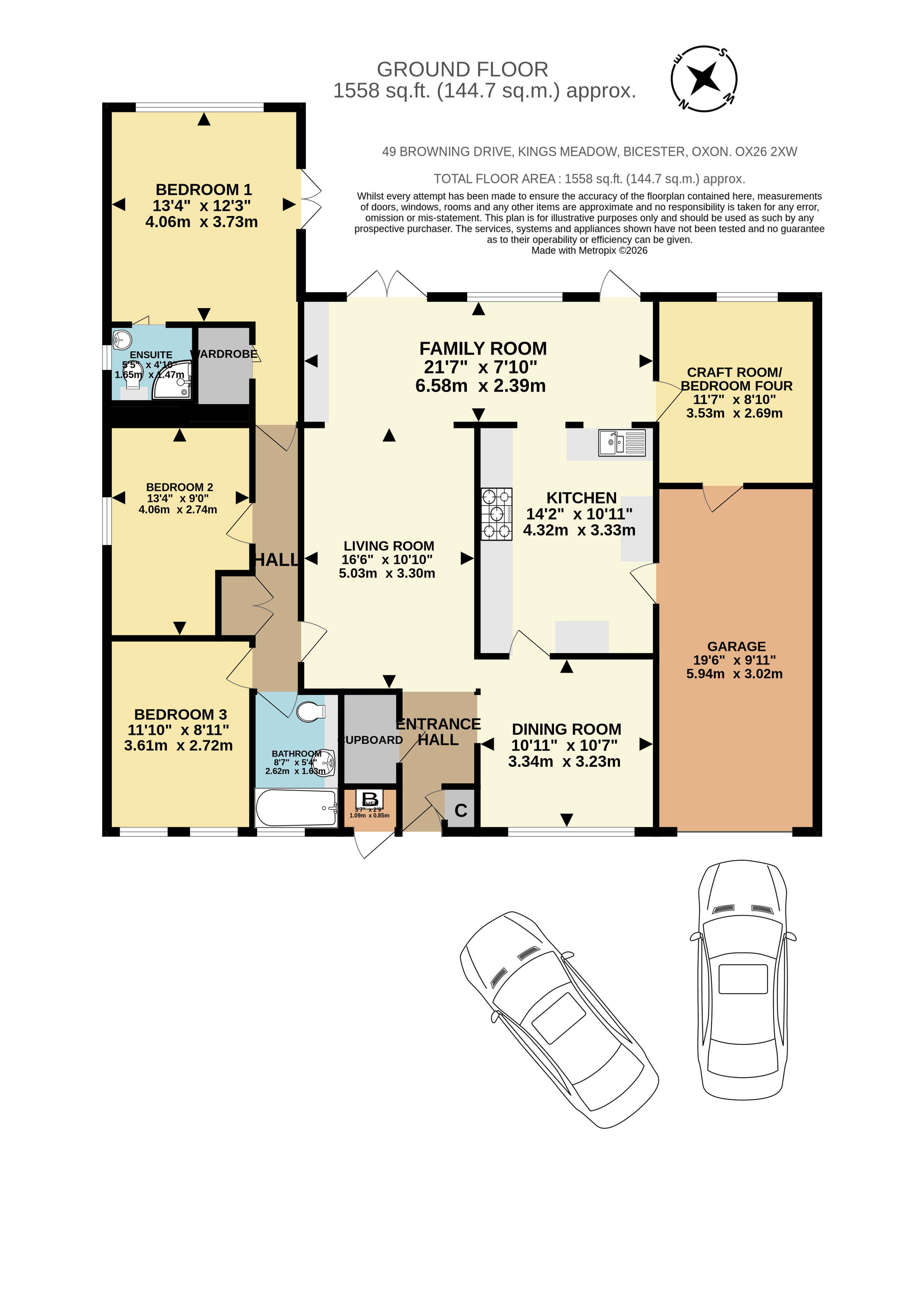 49, Browning Drive, Bicester floorplan