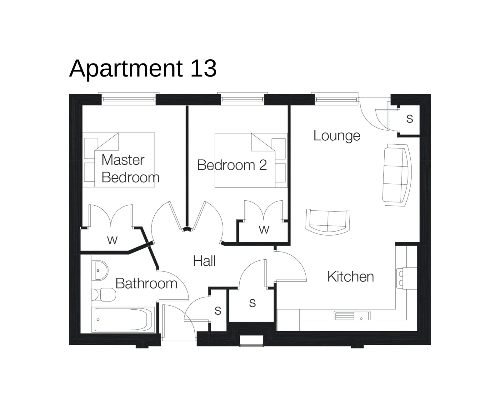 Flat 13, Hulbert Court, Allison Crescent, Perth PH1, 2 bedroom flat for