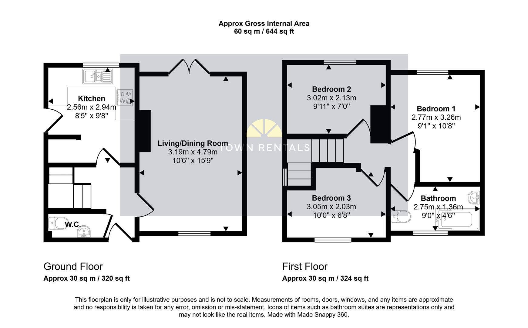 1, Court Road, Eastbourne floorplan