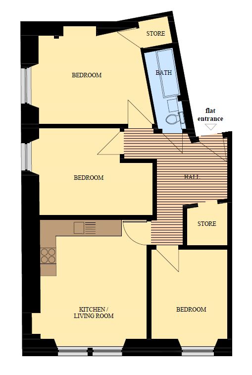 3 Bedrooms Flat to rent in Leven Street, Tollcross, Edinburgh EH3