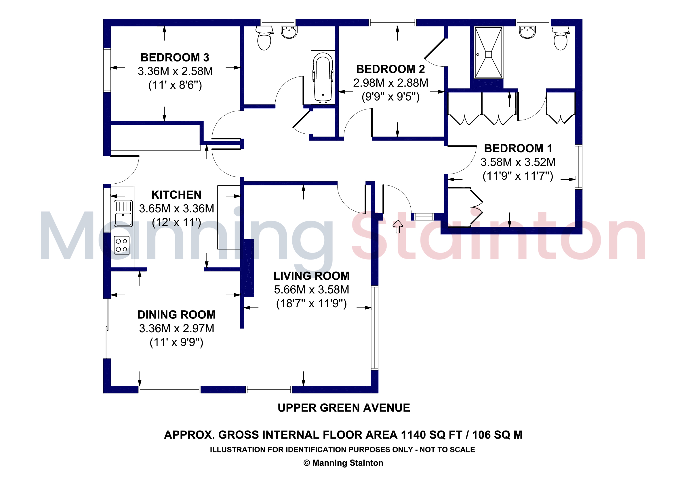 23, Upper Green Avenue, Wakefield floorplan