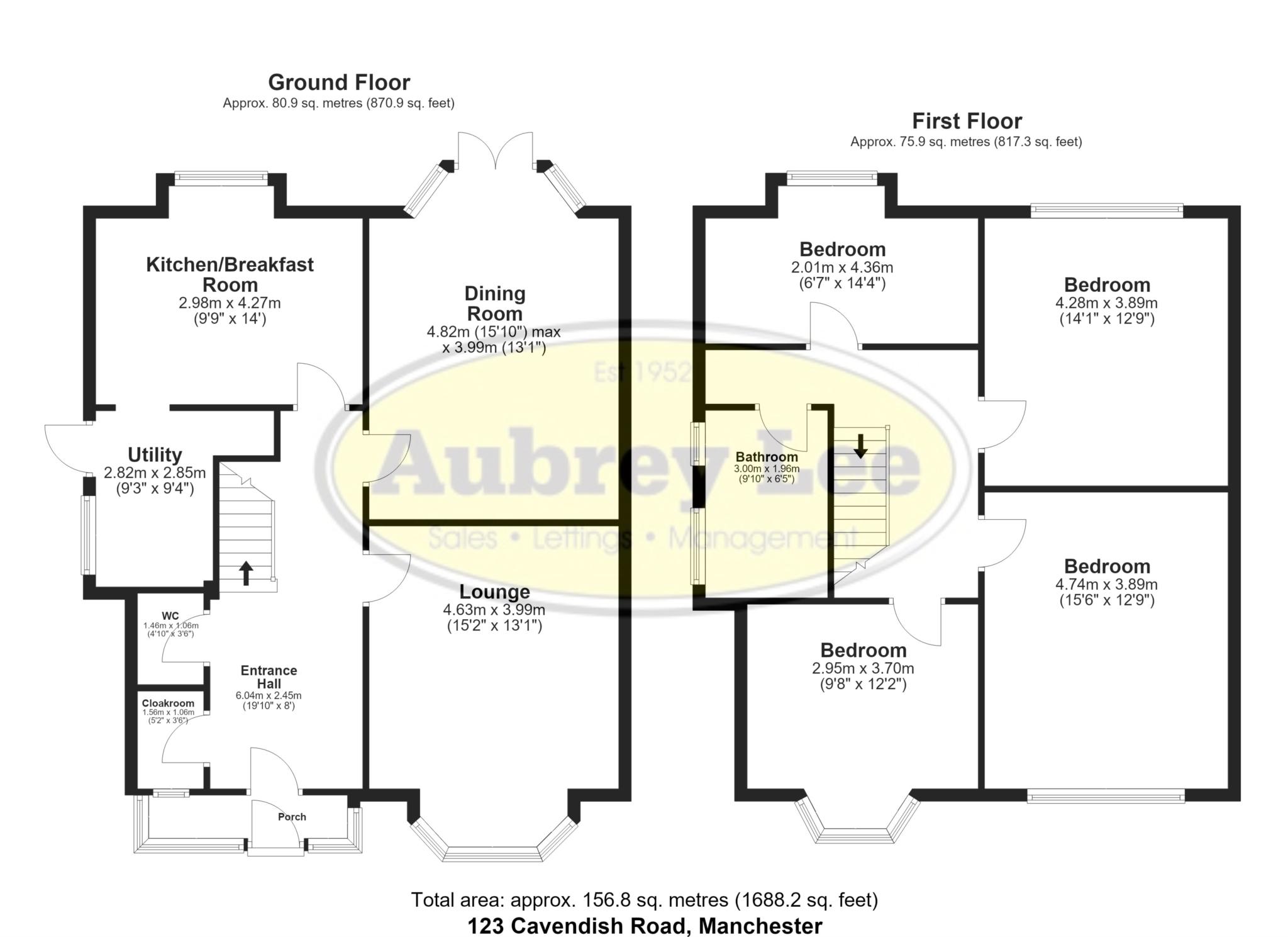 123, Cavendish Road, Salford floorplan