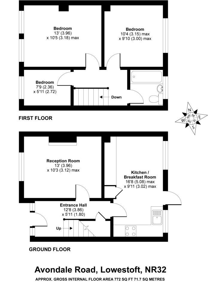 46, Avondale Road, Lowestoft floorplan